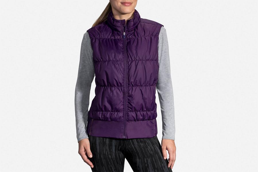 Brooks Cascadia Women T-Shirts & Running Vest Purple UOR615203